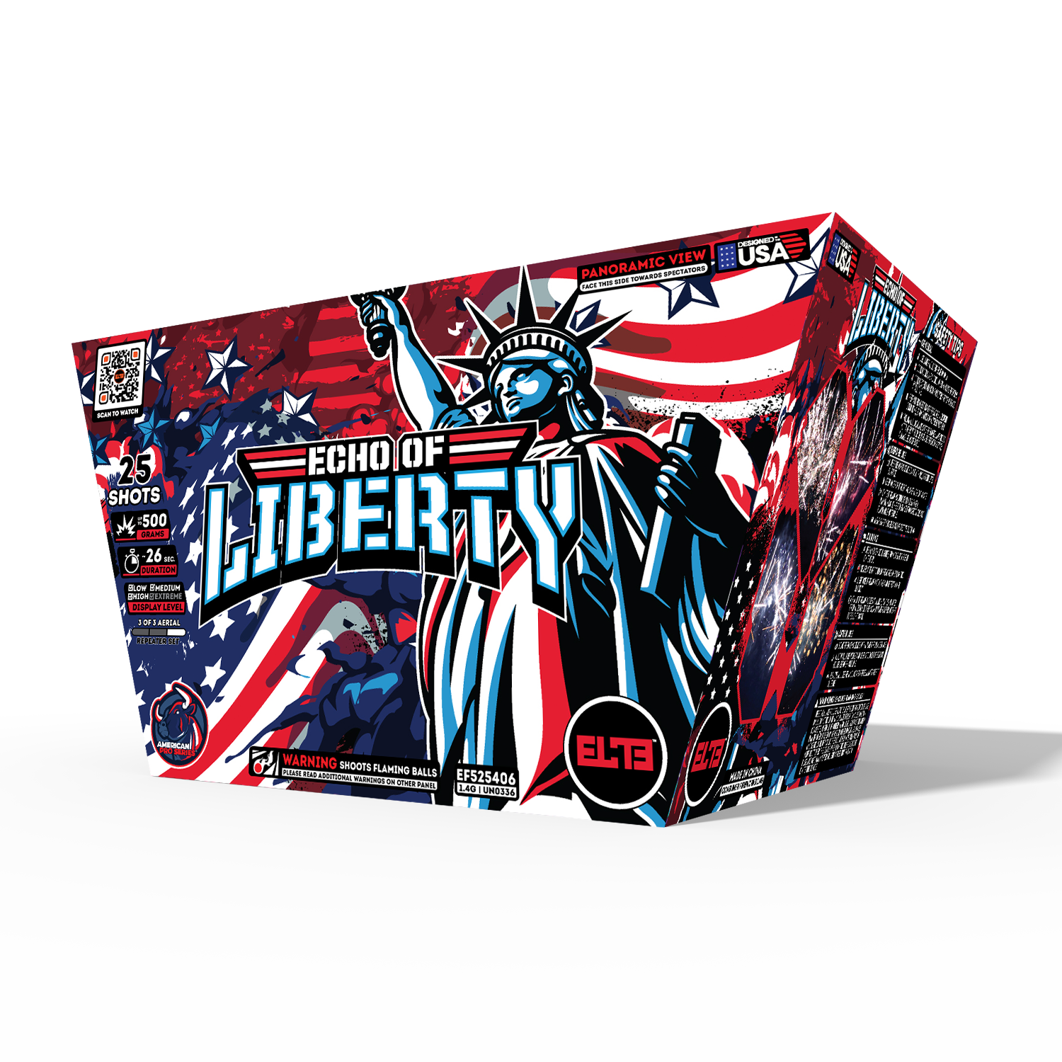 All American Finale Box™|80 Shot Box Kit™ - Echo of Liberty™ - Oath of Freedom!™ - Dye of Honor™