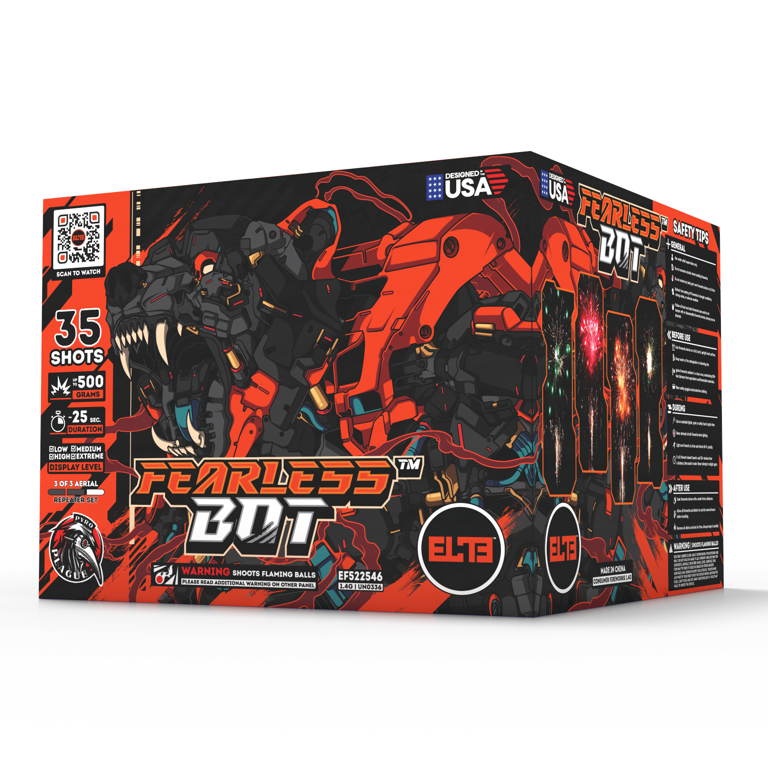 Cyborg Mania™ | 96 Shot Box Kit™ - Fearless Bot™ - Roaring Bot™ - Stealthy Bot™