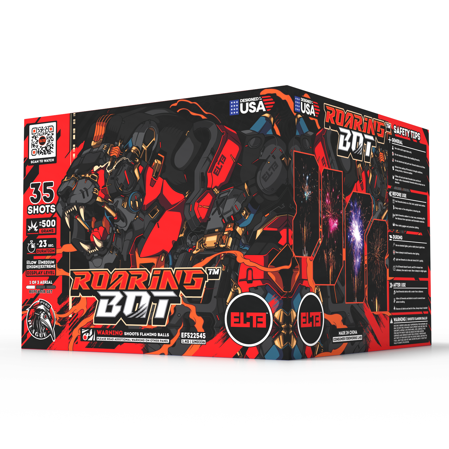 Cyborg Mania™ | 96 Shot Box Kit™ - Fearless Bot™ - Roaring Bot™ - Stealthy Bot™