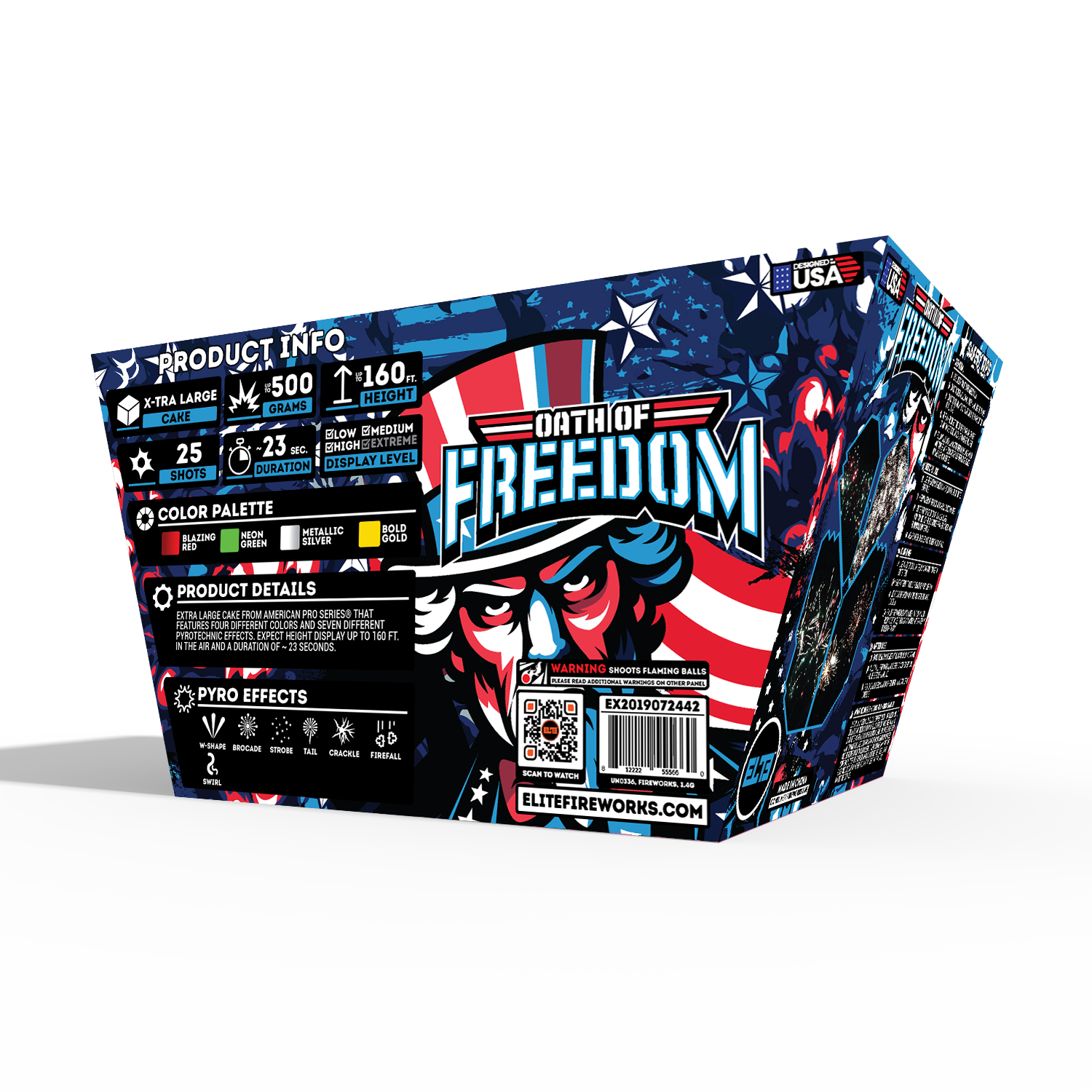 All American Finale Box™|80 Shot Box Kit™ - Echo of Liberty™ - Oath of Freedom!™ - Dye of Honor™