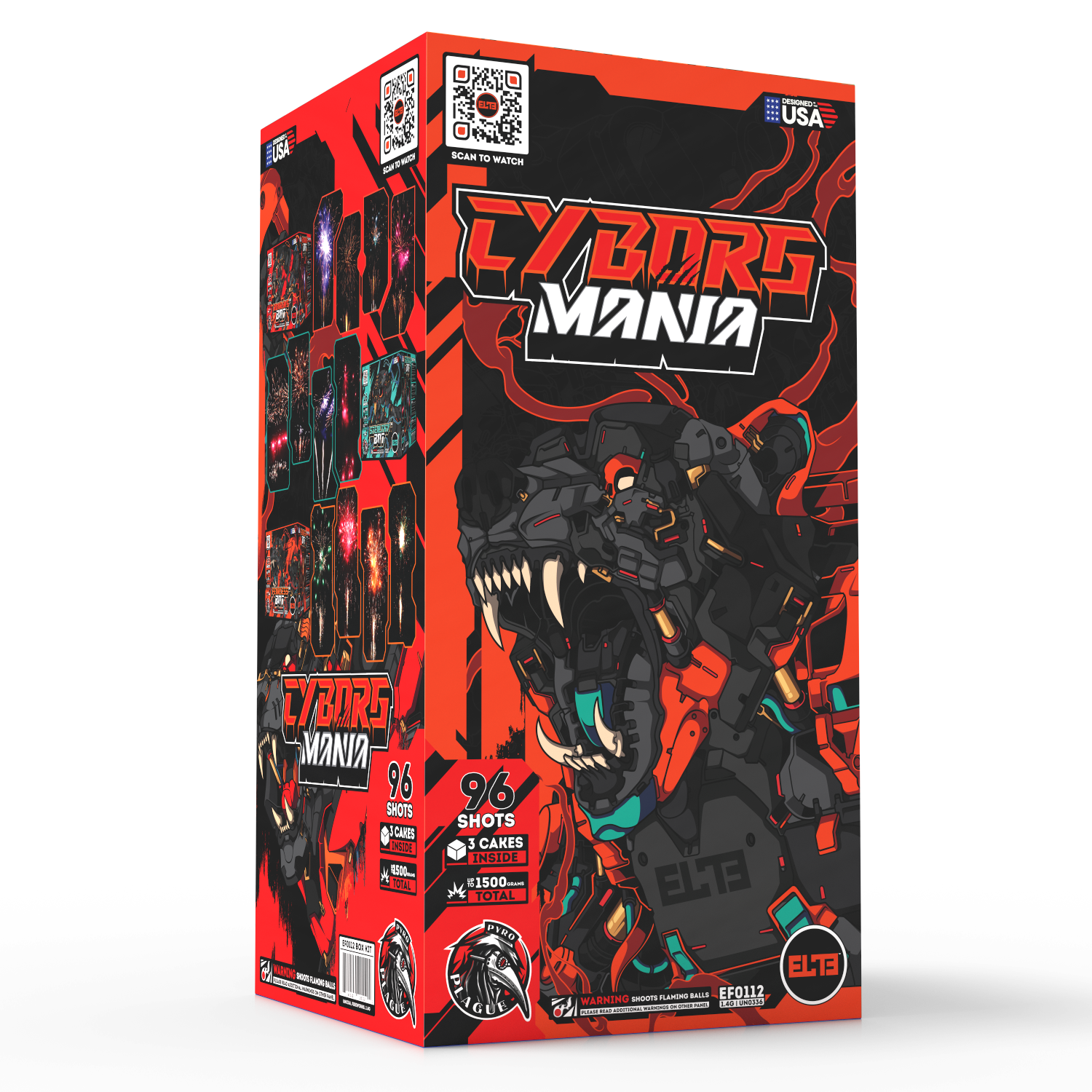 Cyborg Mania™ | 96 Shot Box Kit™ - Fearless Bot™ - Roaring Bot™ - Stealthy Bot™