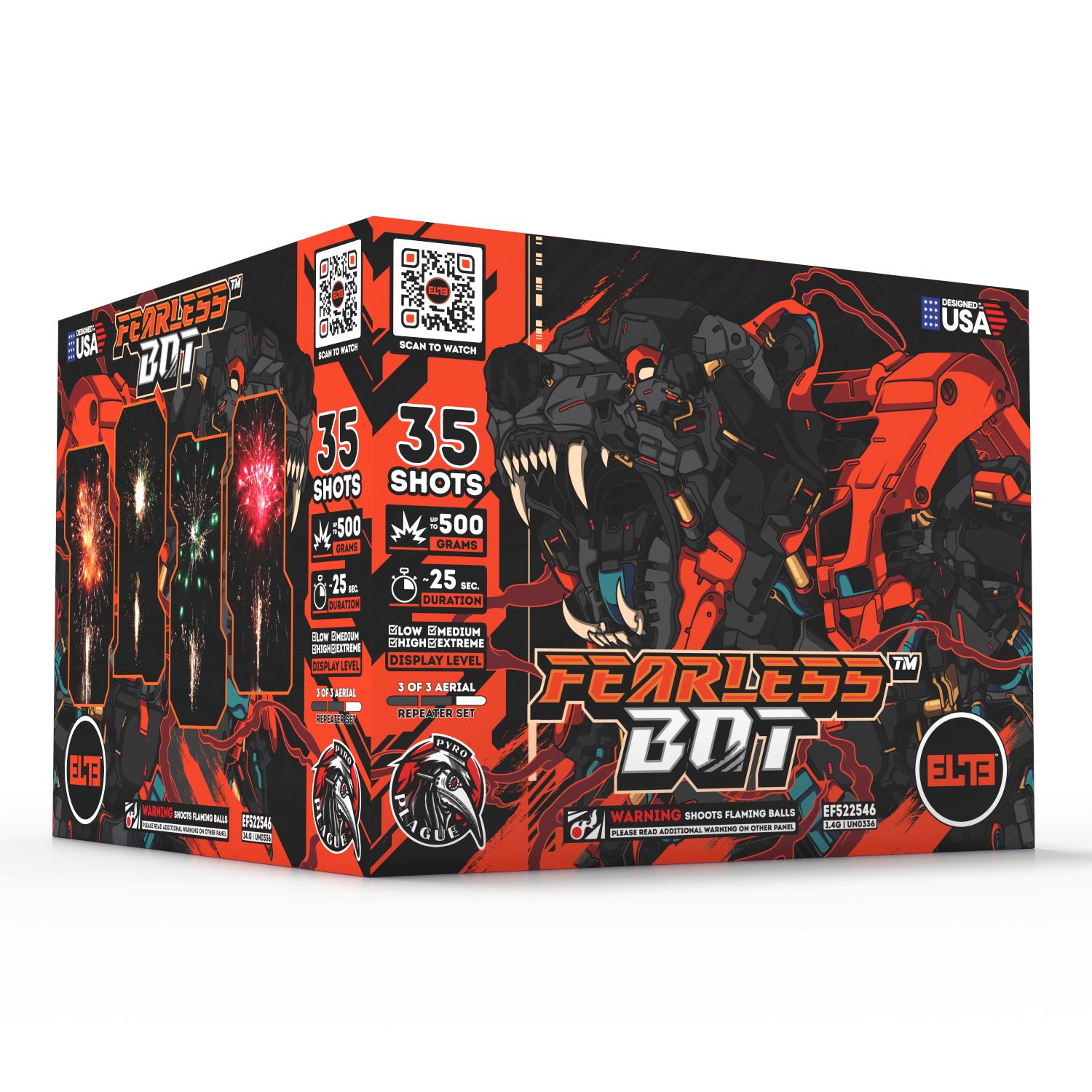 Cyborg Mania™ | 96 Shot Box Kit™ - Fearless Bot™ - Roaring Bot™ - Stealthy Bot™