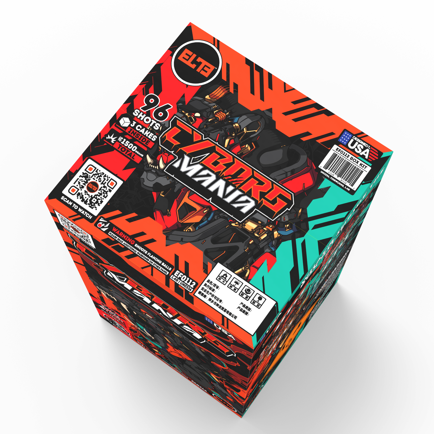 Cyborg Mania™ | 96 Shot Box Kit™ - Fearless Bot™ - Roaring Bot™ - Stealthy Bot™