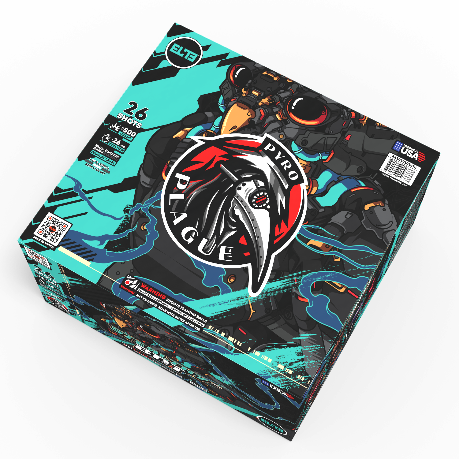 Cyborg Mania™ | 96 Shot Box Kit™ - Fearless Bot™ - Roaring Bot™ - Stealthy Bot™