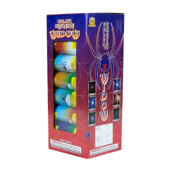 5" Color Changing Widow | 6 Break Artillery Shell