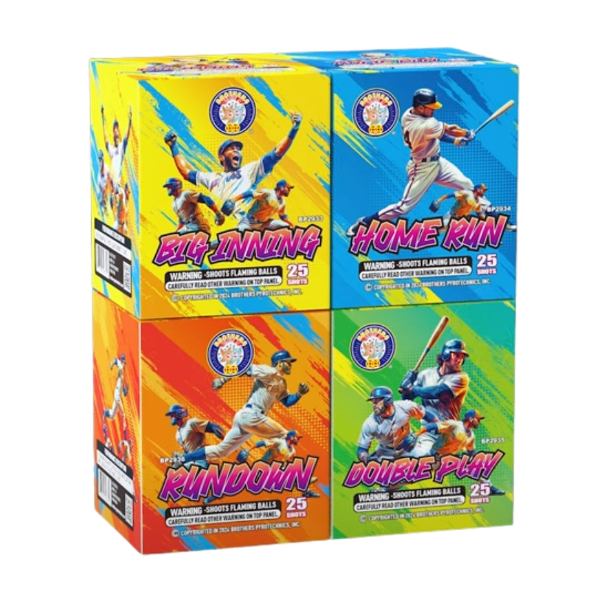 Sportzilla | 256 Shot Box Kit™ - Tomahawk Dunk - Double Pump - Fade-Away - Alley-Oop - Big Inning - Home Run - Double Play - Rundown - Extra Point - Kickoff - Fumble - Interception