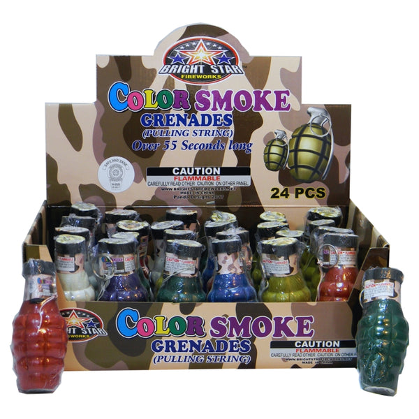Bright Star Pull String Color Smoke Grenades | Assorted Colors