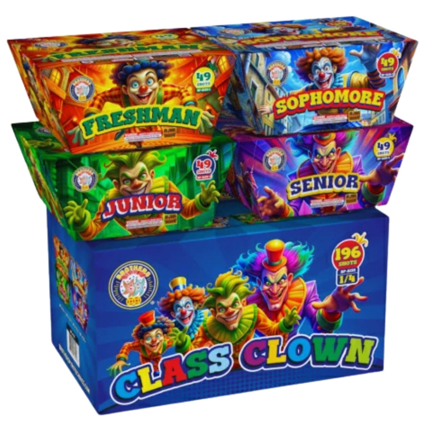 Class Clown | 196 Shot Box Kit™ - Freshman - Sophomore - Junior - Senior