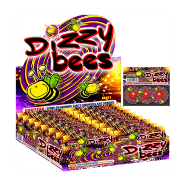 Dizzy Bees (Ground Spinner & Crackling) | Rapid Plastic Spinning Ground Novelty
