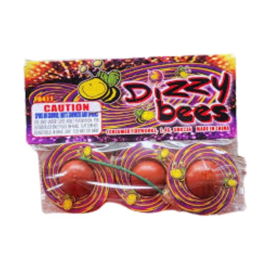 Dizzy Bees (Ground Spinner & Crackling) | Rapid Plastic Spinning Ground Novelty