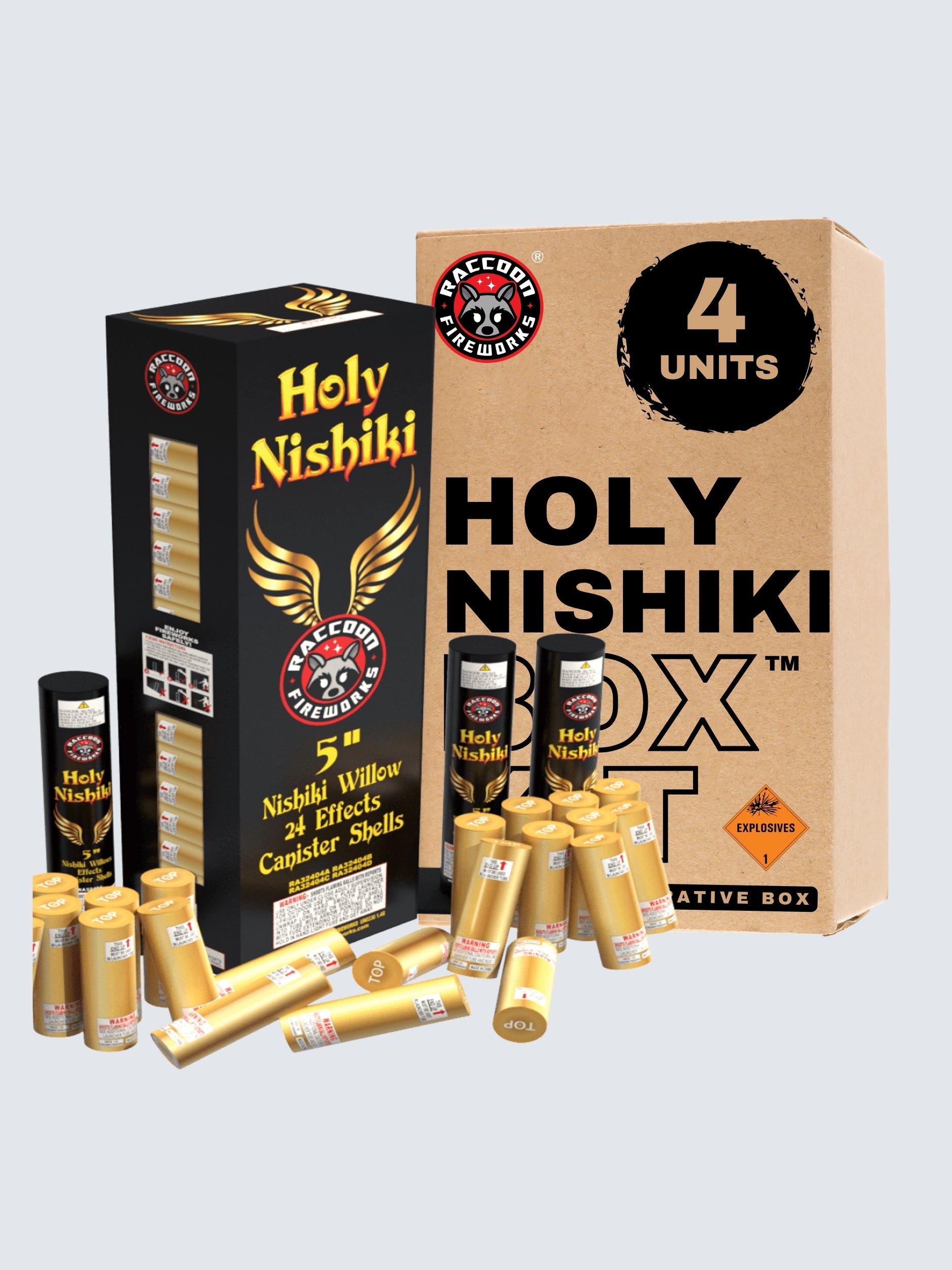 katsunori Adachi径120mm煙突セット Holy Nishiki | 24 Break Artillery Shell at Elite Fireworks – ELITE