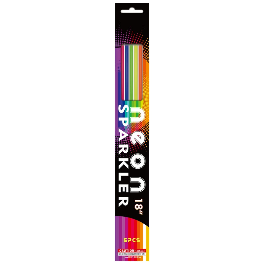 Monkey Mania Neon Sparklers | 18 Inch Colorful Handheld Sparkler