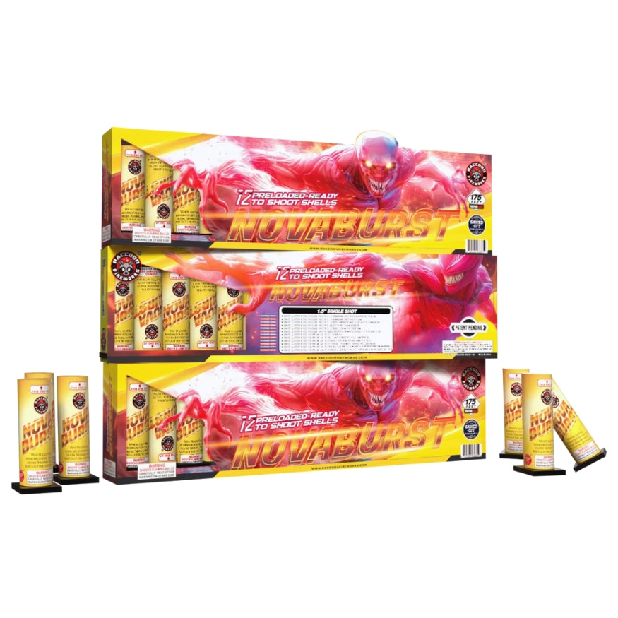 Novaburst| Twelve Pack of Single Break Pre-Loaded Shell