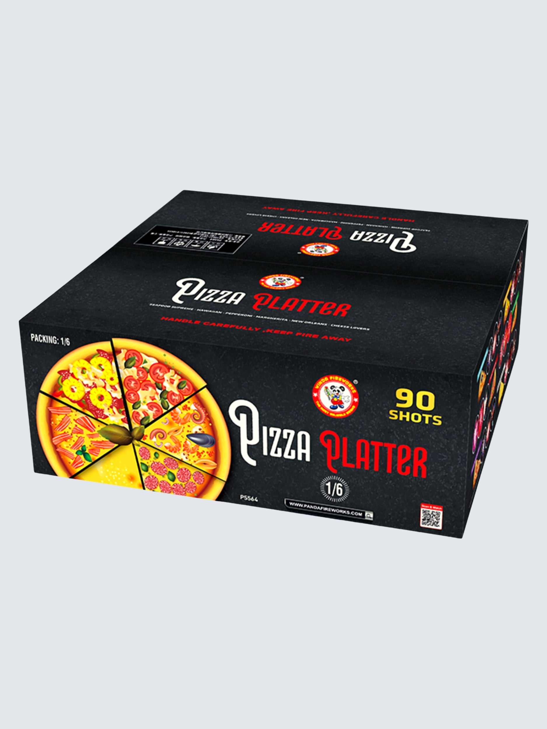 Pizza Platter | 90 Shot Box Kit™ - Six Slices at Elite Fireworks