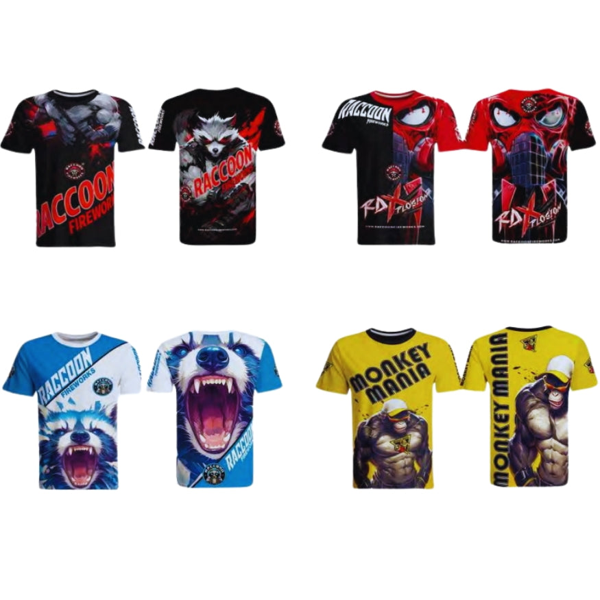 Raccoon Fireworks T-Shirt | Pyro Merchandise