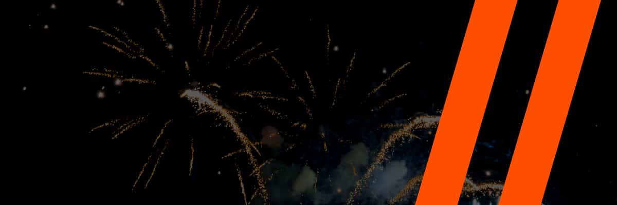 An image of a wide variety of shop fireworks available at Elite Fireworks, available by the unit or by the case for pick-up in-store or shipped directly to your door. Explosive fireworks light up the background behind the logo. Choose to purchase them by the case for shipping or pick up single units.