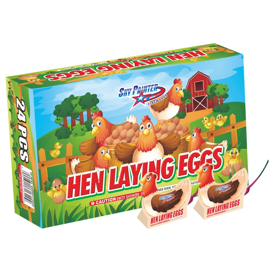 Sky Painter Hen Laying Eggs | Paper-craft Chicken Shape Fountain Ground Novelty
