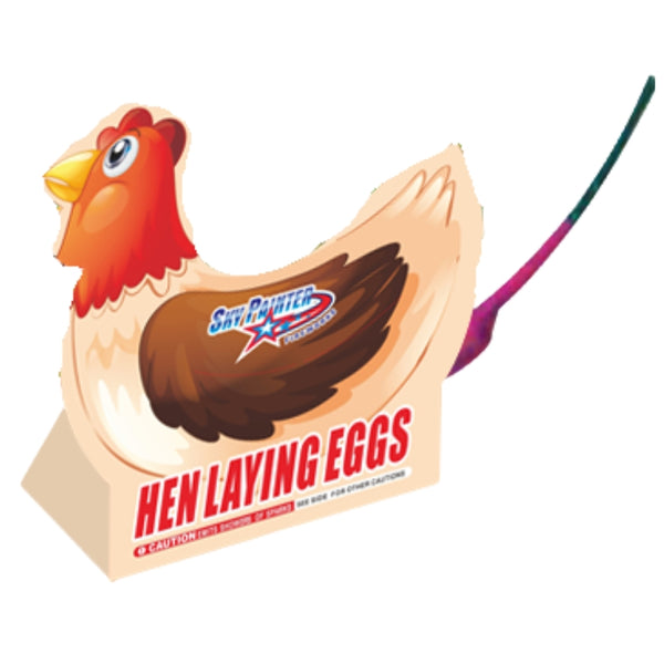 Sky Painter Hen Laying Eggs | Paper-craft Chicken Shape Fountain Ground Novelty