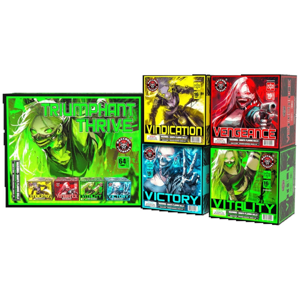 Triumphant Thrive | 64 Shot Aerial Repeater - Vindication - Vengeance - Vitality - Victory