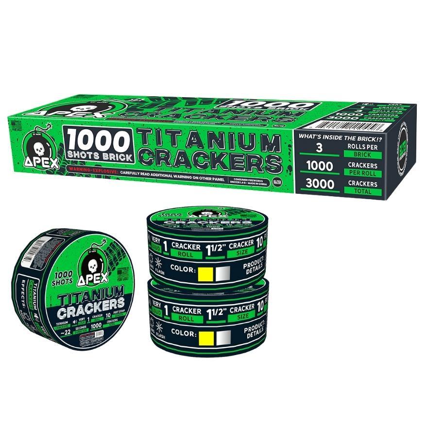 Apex Titanium Crackers™ | 1000 Shot Noisemaker by Apex by Elite!™ -Shop Online for Large Titanium Cracker at Elite Fireworks!
