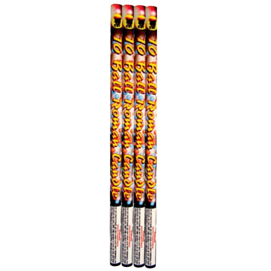 BC 10 Ball Roman Candle | 10 Shot Barrage Candle by Black Cat Fireworks -Shop Online for Standard Candle at Elite Fireworks!