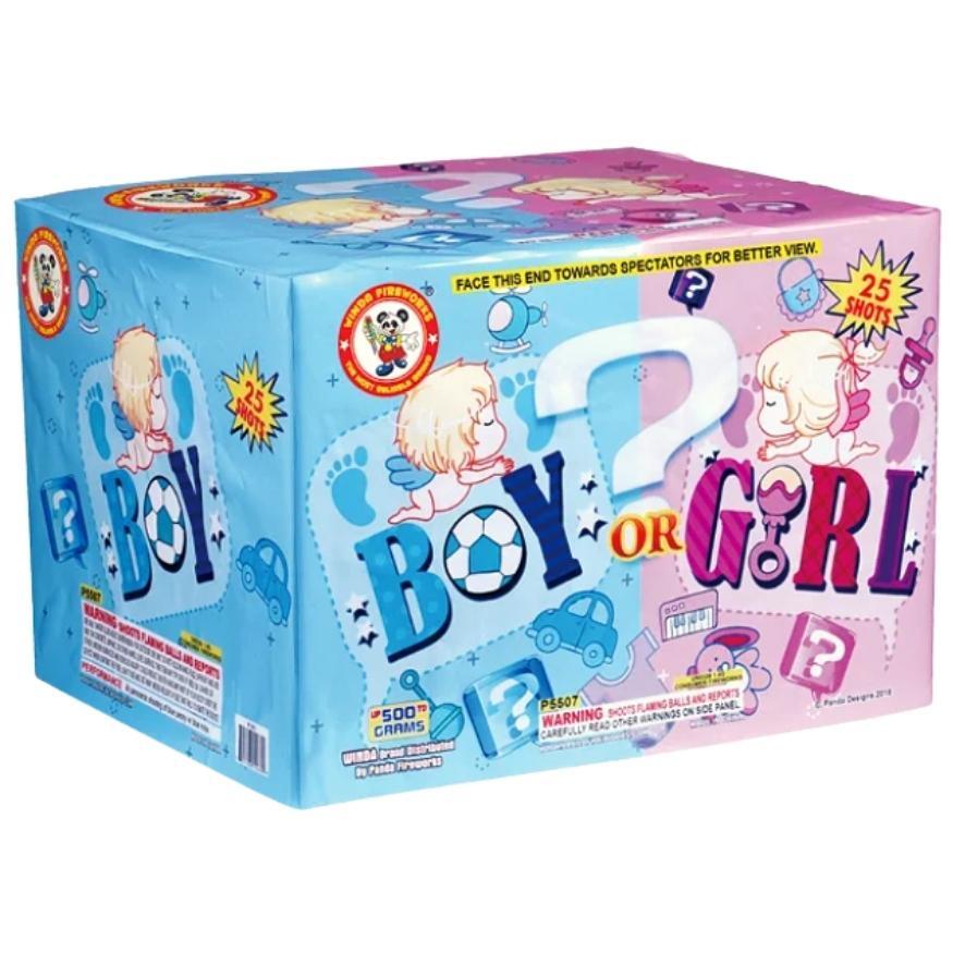 Boy or Girl? | 25 Shot Aerial Repeater by Winda Fireworks -Shop Online for X-tra Large Cake™ at Elite Fireworks!