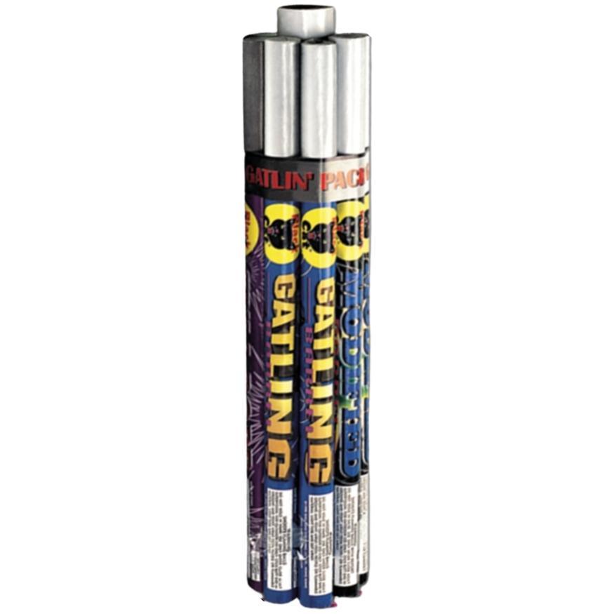 Gatlin' Pack | 8 Shot Barrage Candle by Black Cat Fireworks -Shop Online for Large Candle at Elite Fireworks!