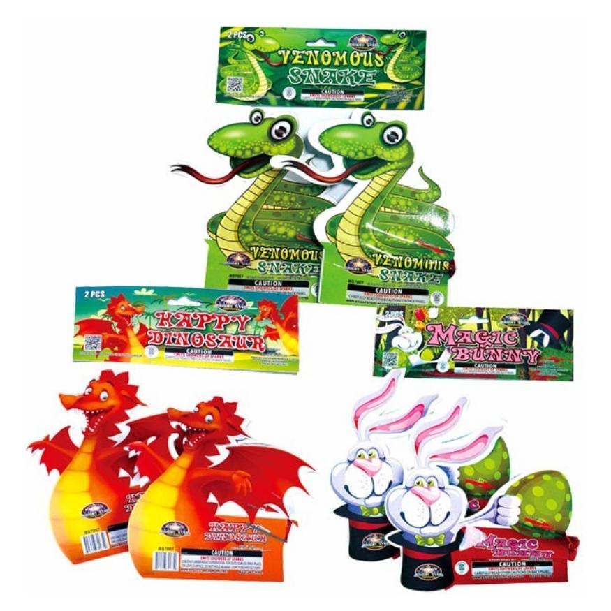 Winda Bunny - Snake - Dinosaur | Animal Shape Expendable Ground Novelty by Winda Fireworks -Shop Online for Standard Novelty at Elite Fireworks!