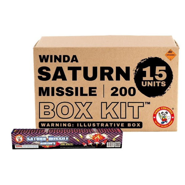 Winda Saturn Missile|200 Shot Saturn Missile by Winda Fireworks -Shop Online for Standard Missile Base at Elite Fireworks!