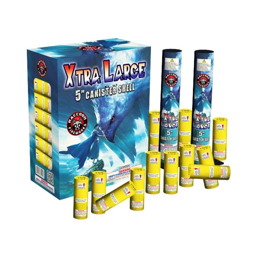 Xtra Large 5" Canister Shell | 12 Break Artillery Shell by Raccoon Fireworks -Shop Online for X-tra Large Canister Kit™ at Elite Fireworks!