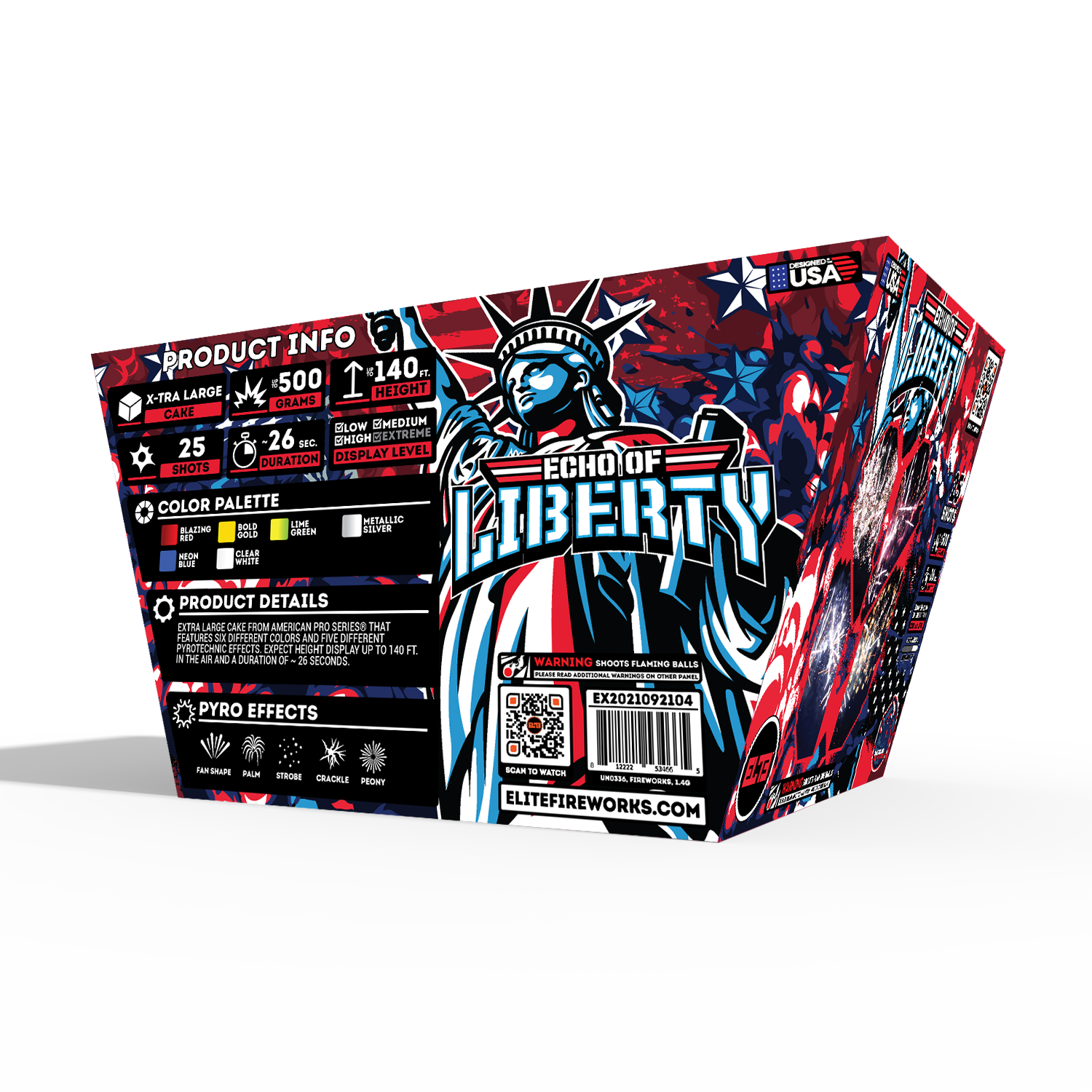 All American Finale Box™｜80 Shot Box Kit™ - Echo of Liberty™ - Oath of Freedom!™ - Dye of Honor™