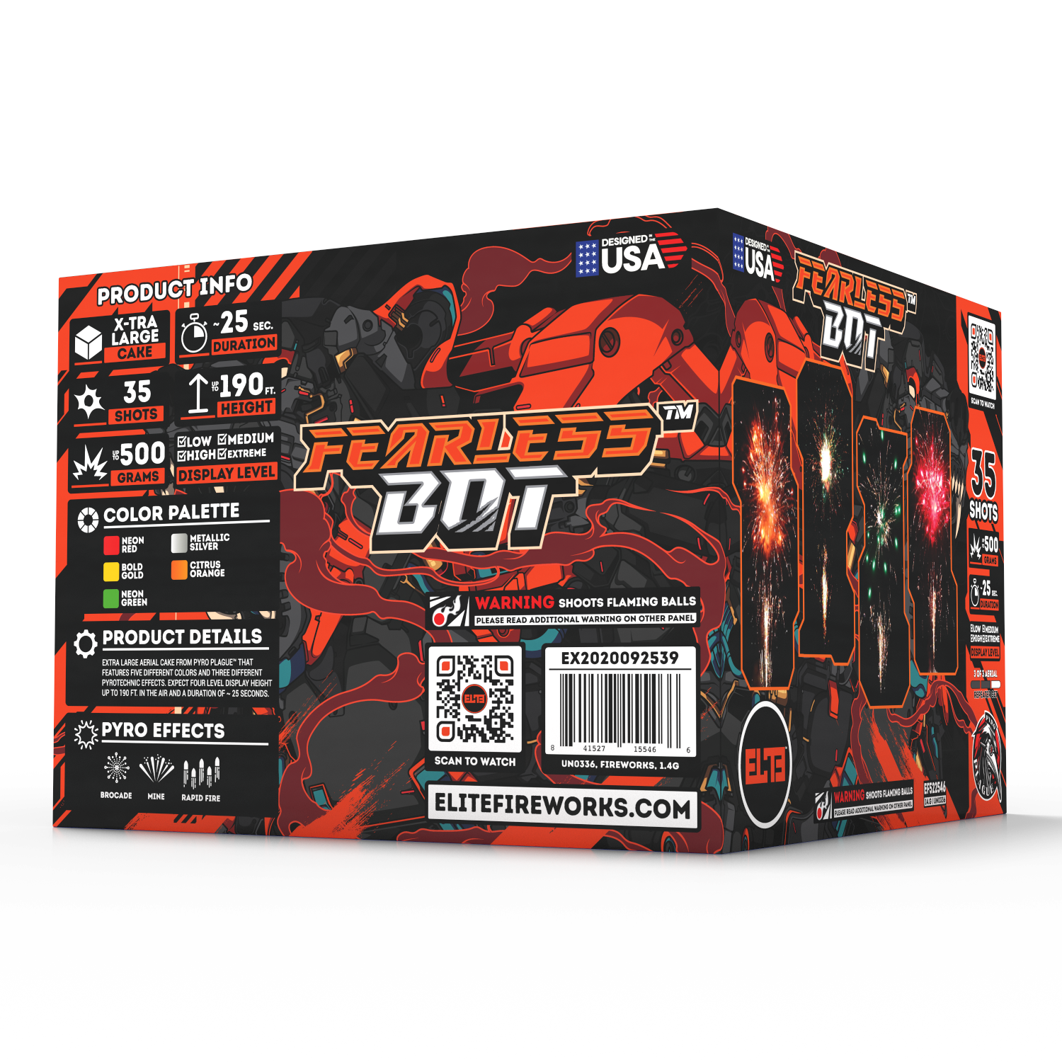 Cyborg Mania™ | 96 Shot Box Kit™ - Fearless Bot™ - Roaring Bot™ - Stealthy Bot™