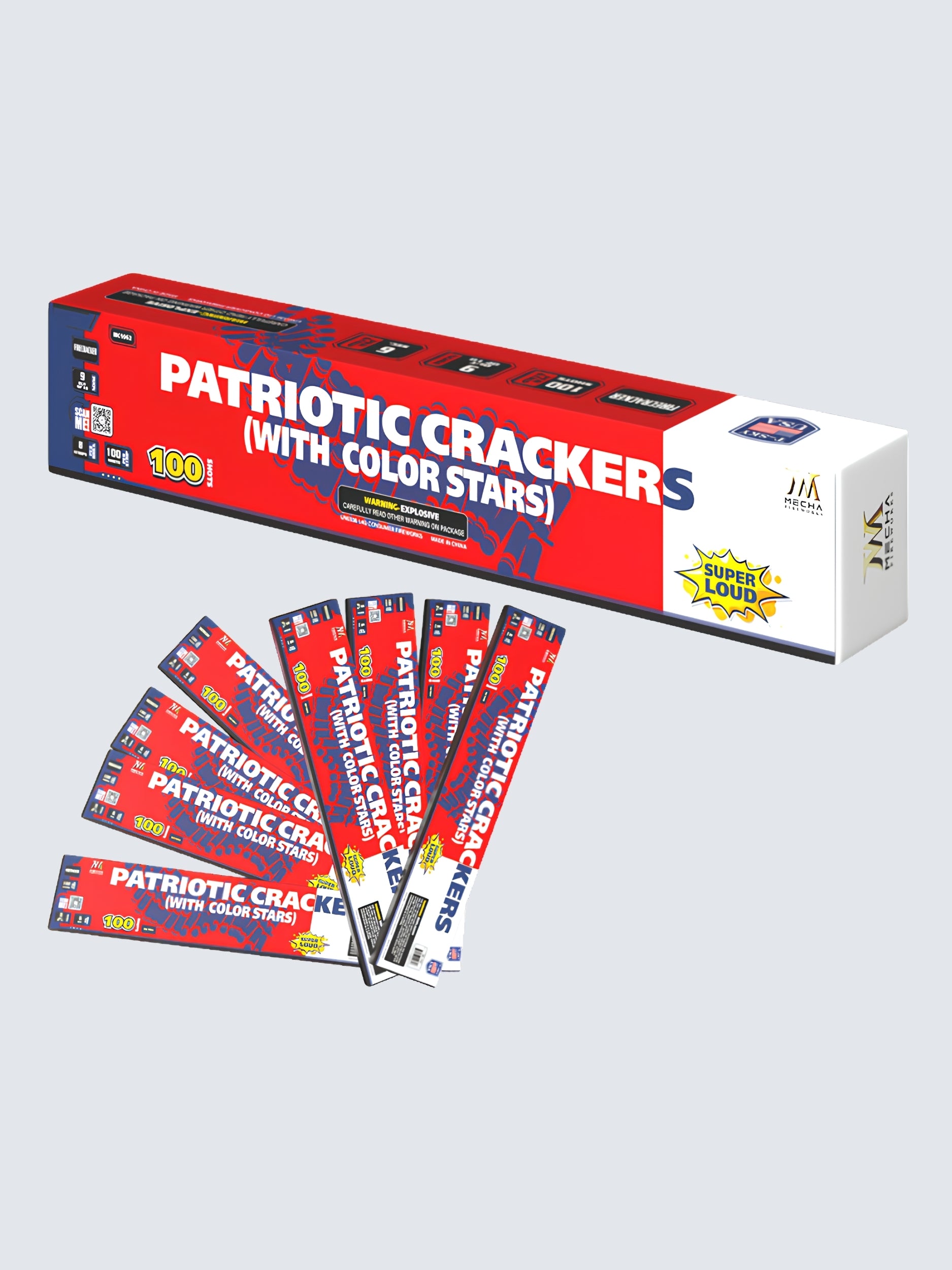 100's Patriotic Crackers | 100 Shot Noisemaker