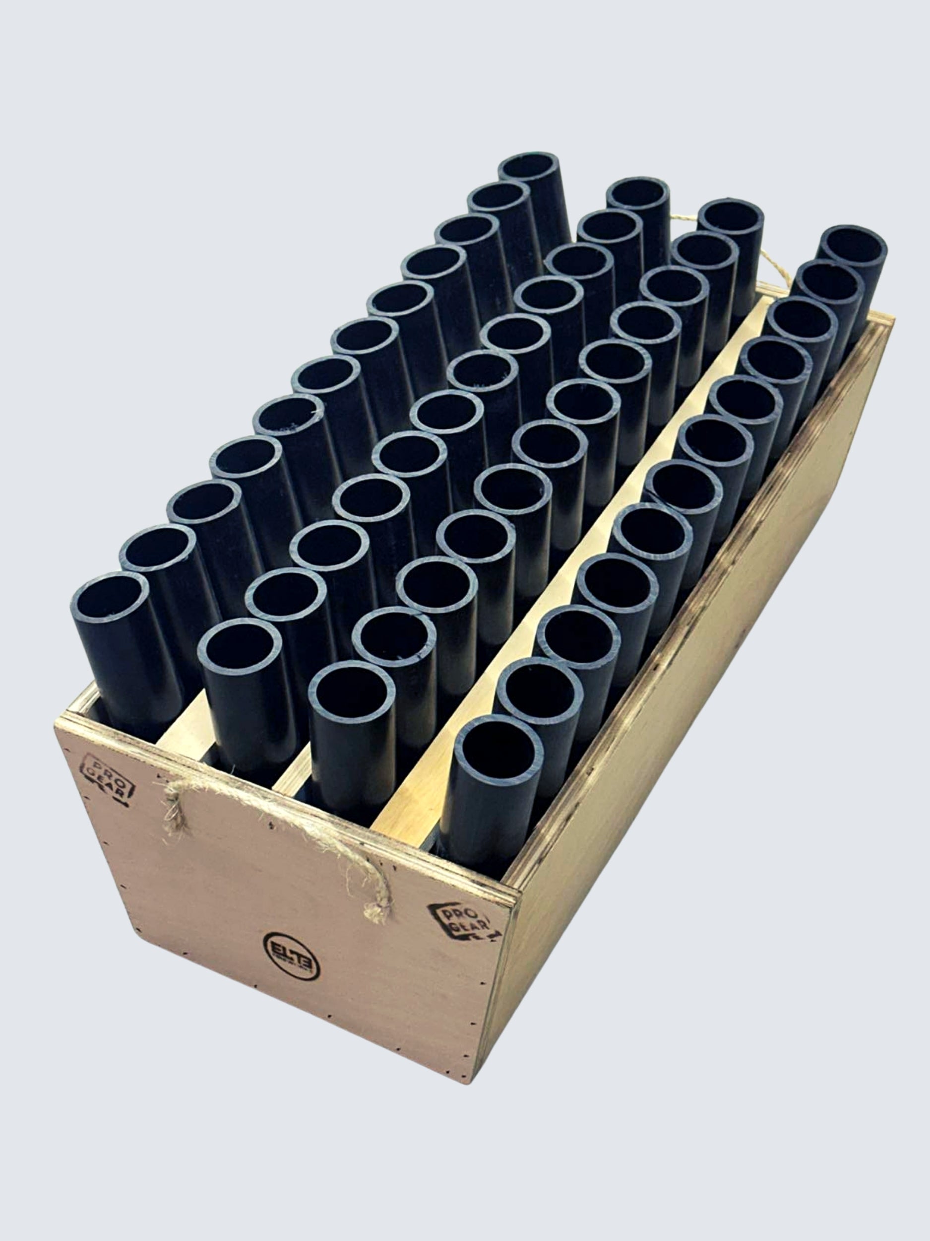 48 Shot Mortar Rack with 12” HDPE Tubes | Display Rack by Genetic -Shop Online for X-tra Large Pro Rack™ at Elite Fireworks!