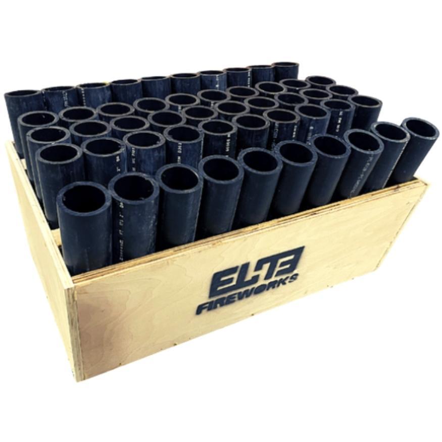 50 Shot Mortar Rack with 12” HDPE Tubes | Display Rack by Genetic -Shop Online for X-tra Large Pro Rack™ at Elite Fireworks!