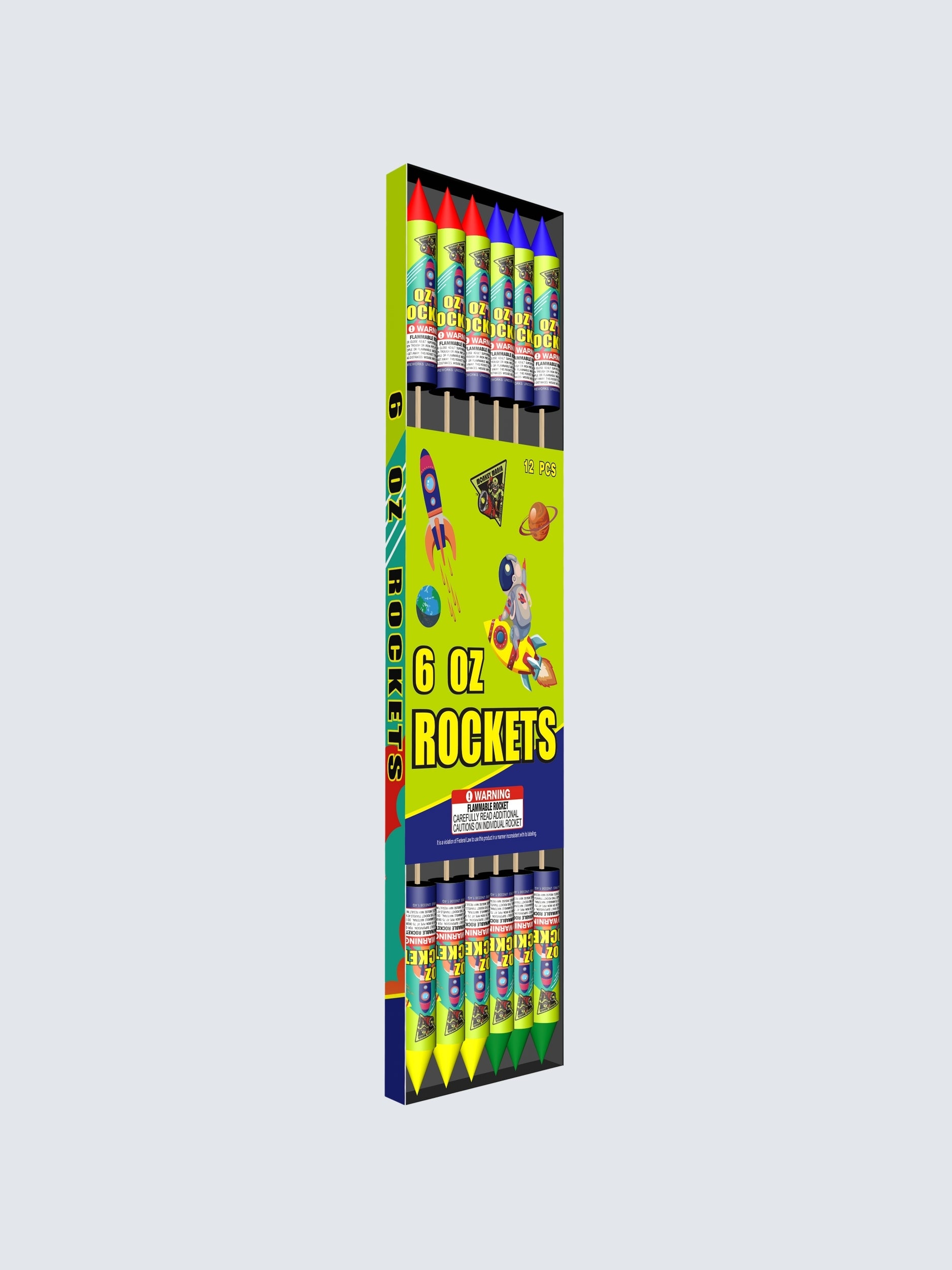 6 Oz Rocket Assortment | 19.8" Rocket Projectile by Monkey Mania -Shop Online for Standard Rocket at Elite Fireworks!
