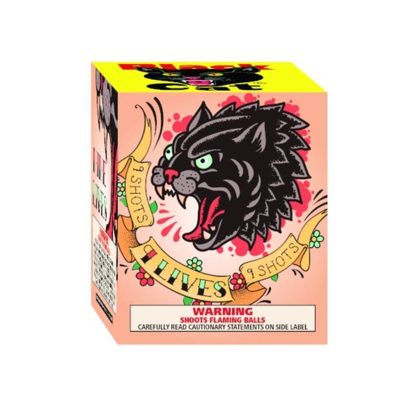 9 Lives | 9 Shot Aerial Repeater by Black Cat Fireworks -Shop Online for Standard Cake at Elite Fireworks!