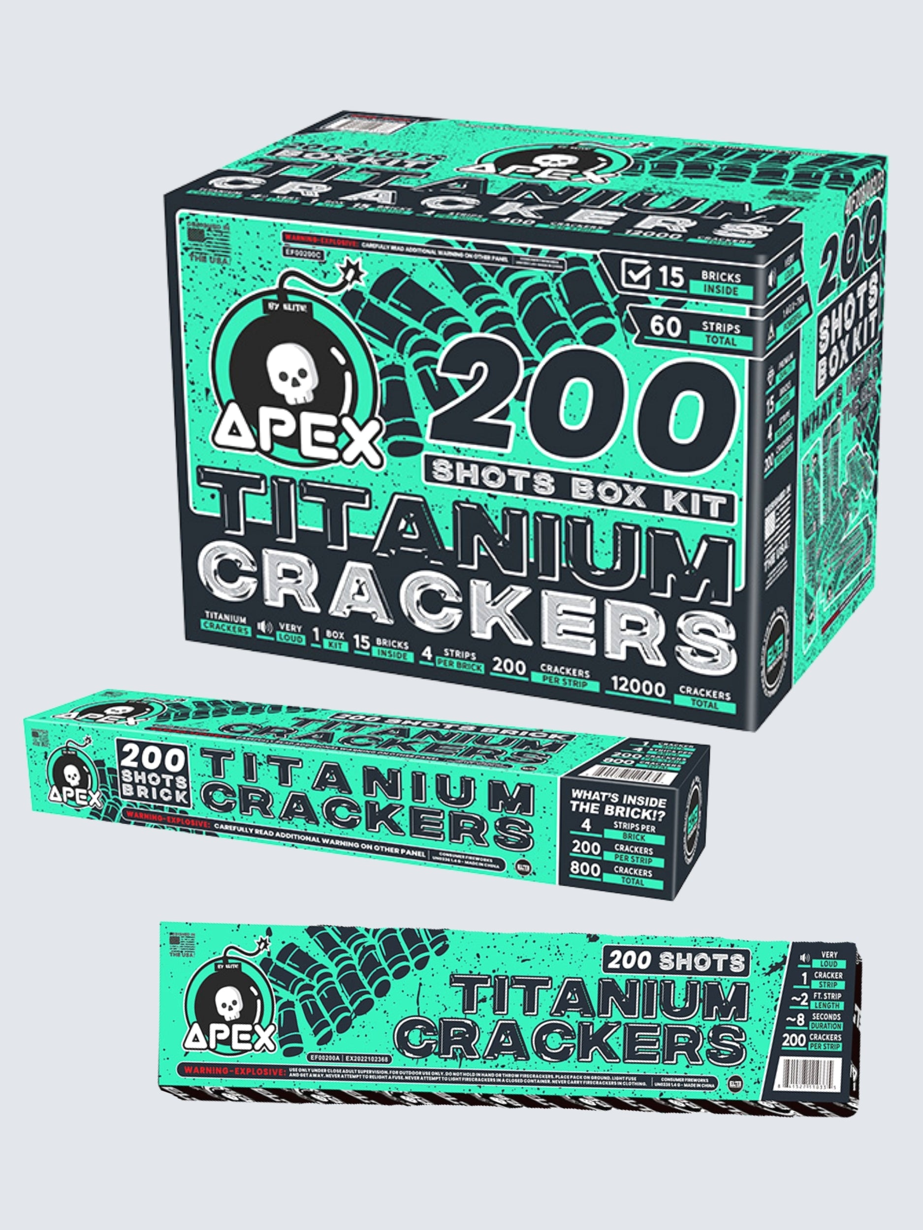Apex Titanium Crackers™ | 200 Shot Noisemaker