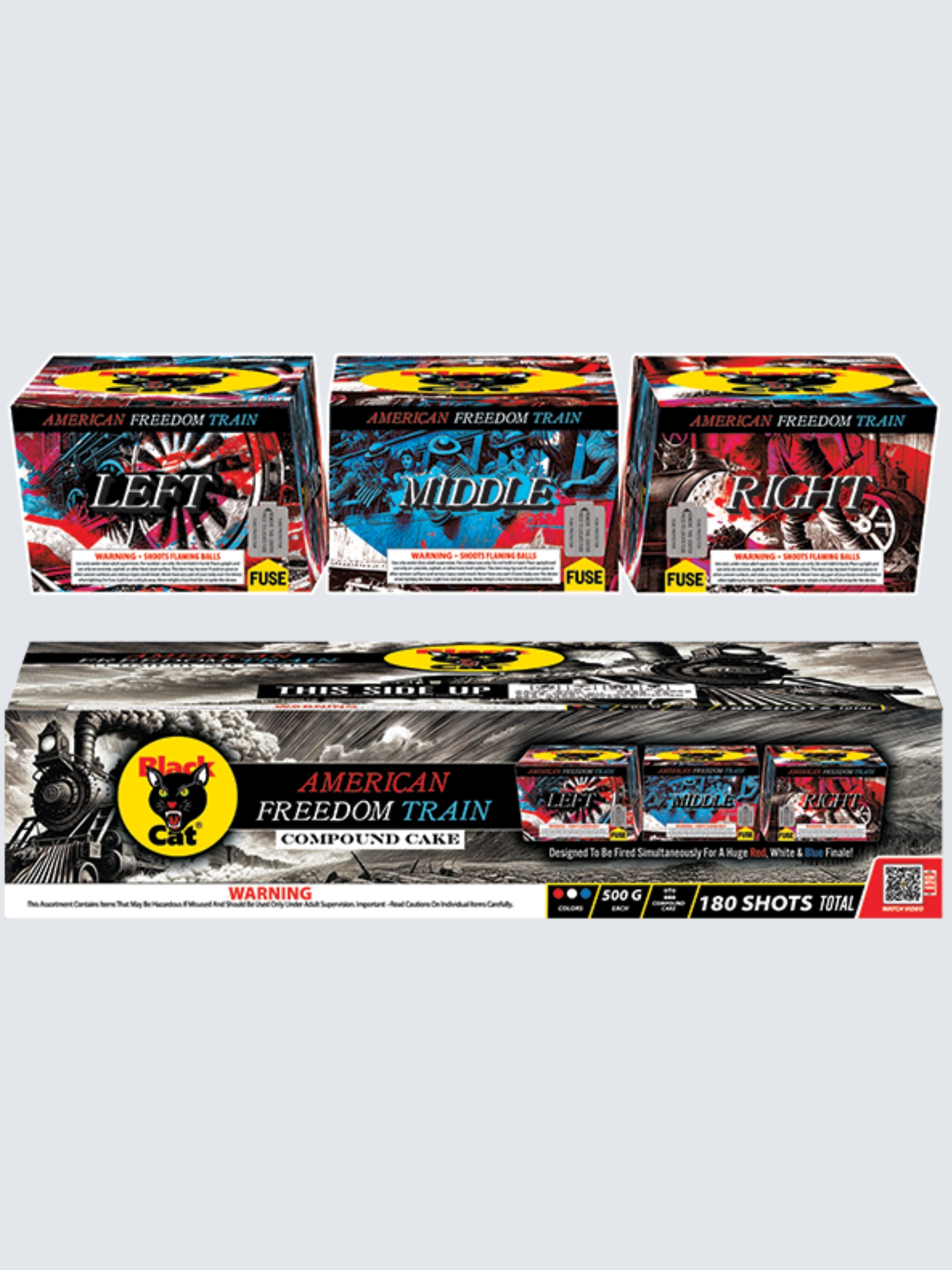 BC American Freedom Train | 180 Shot Aerial Repeater Set