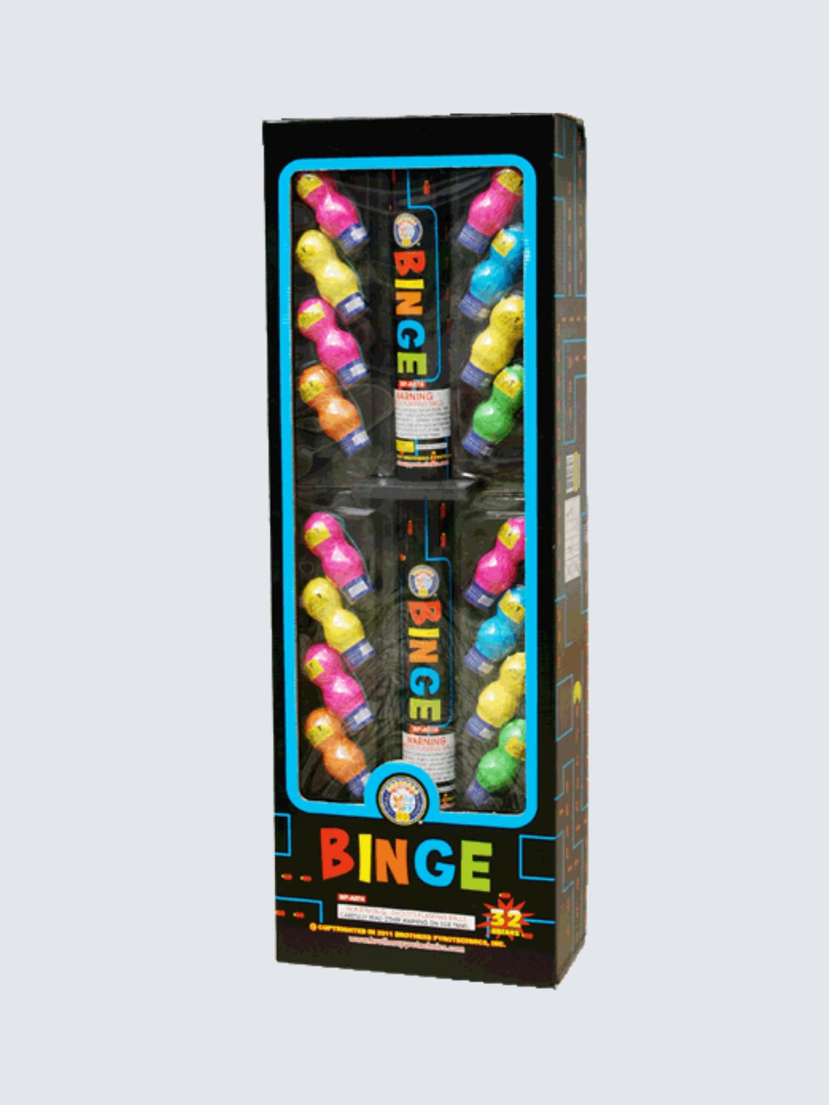 Binge | 32 Break Artillery Shell by Brothers Pyrotechnics -Shop Online for Multi-Ball Kit™ at Elite Fireworks!