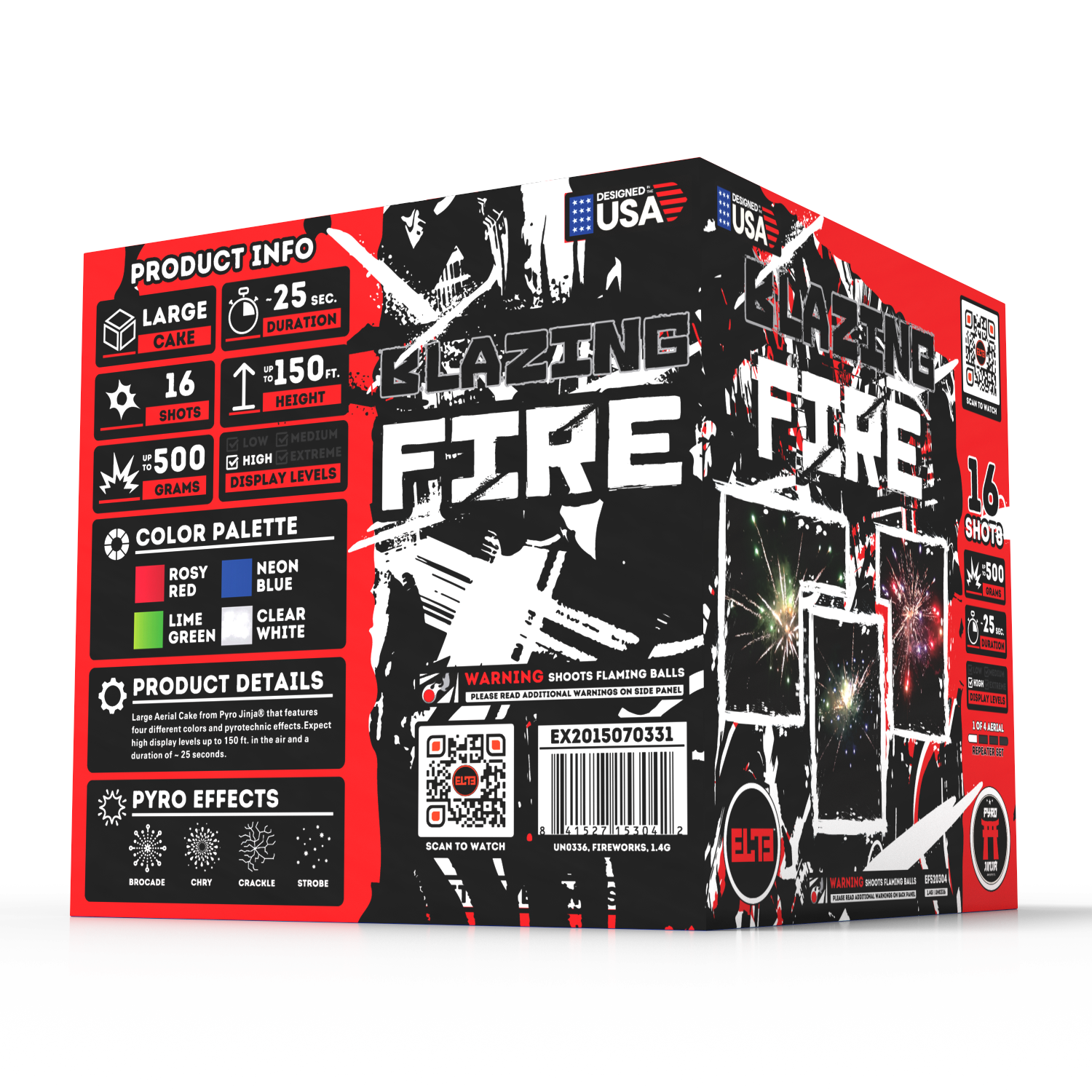 The Elements™  | 71 Shot Box Kit™ - Blazing Fire™ - Breezing Air™ - Gushing Water™ - Quaking Earth™