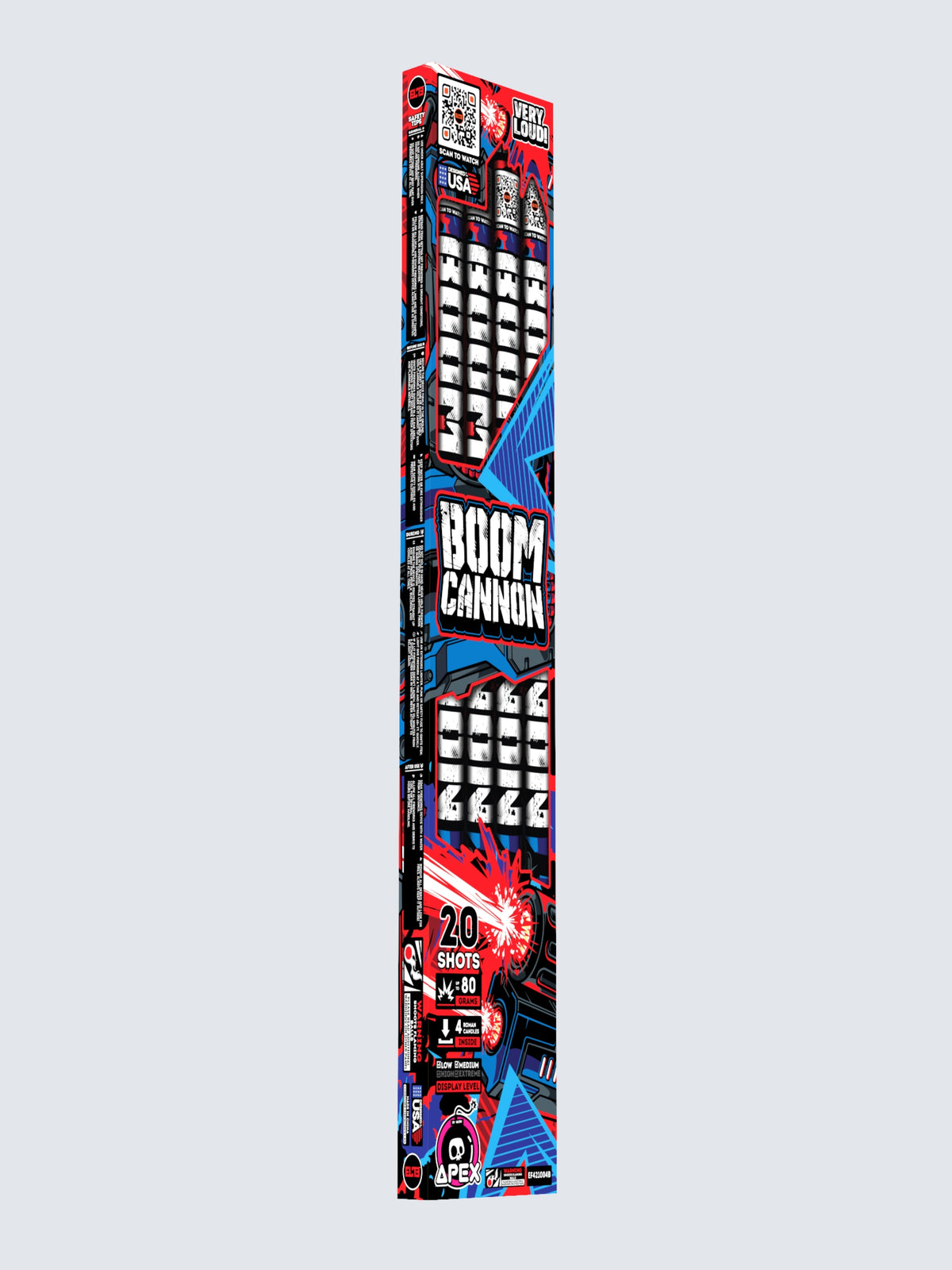 Unit of Boom Cannon, including 20 shots. Packaging shows Red lasers.