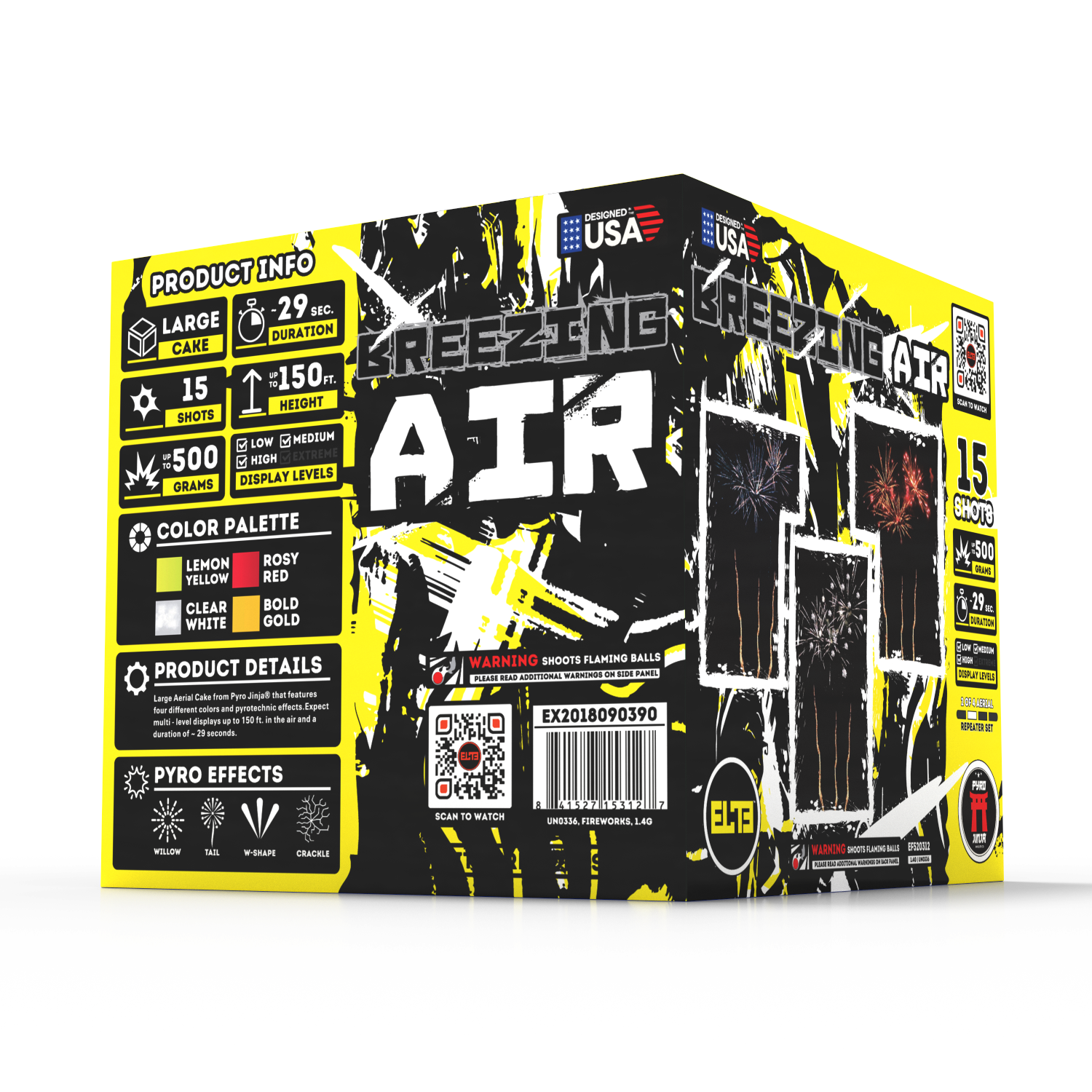 The Elements™  | 71 Shot Box Kit™ - Blazing Fire™ - Breezing Air™ - Gushing Water™ - Quaking Earth™
