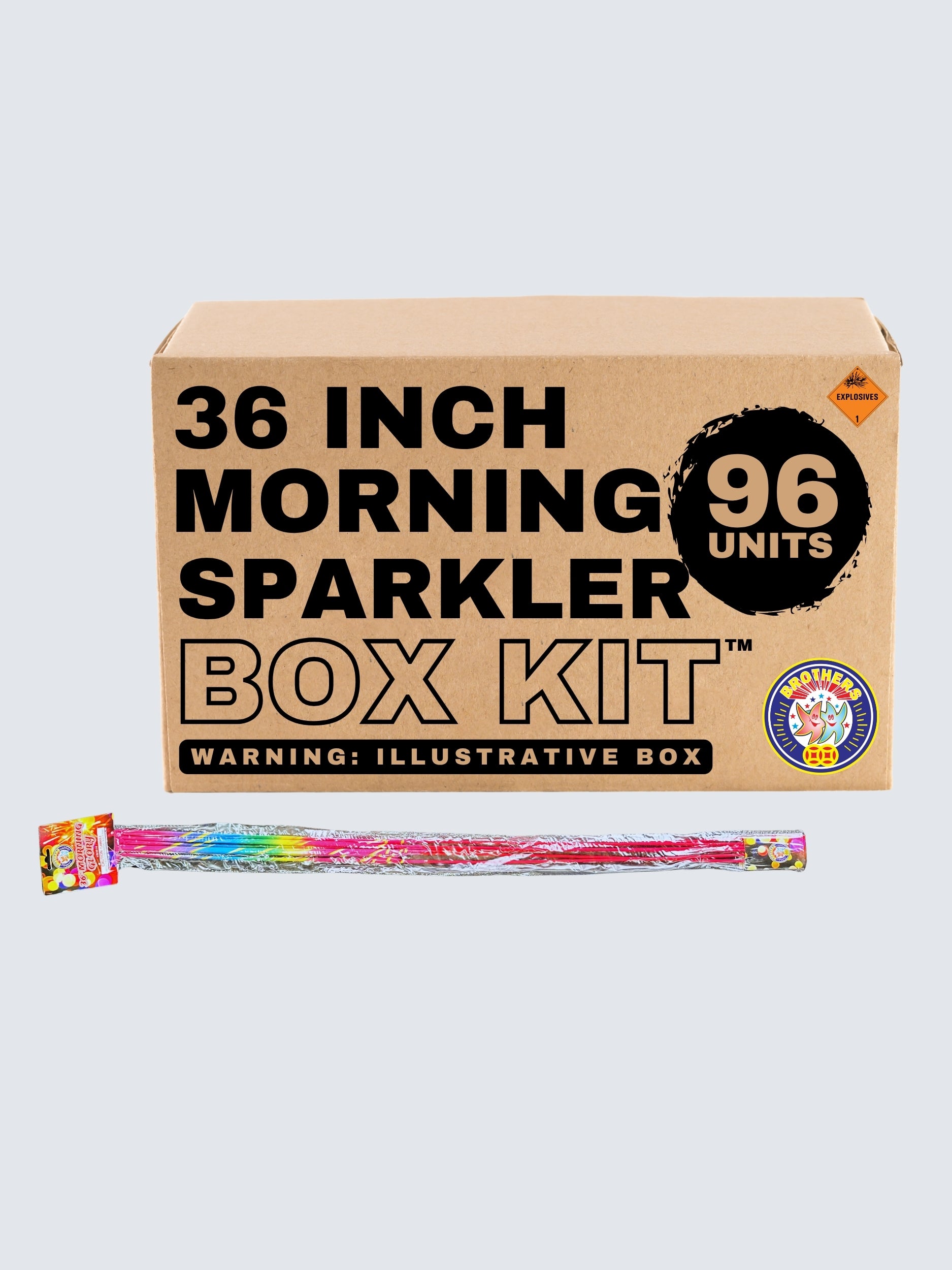 Brother's Jumbo Morning Glory | 36 Inch Gold Bamboo Handheld Sparkler
