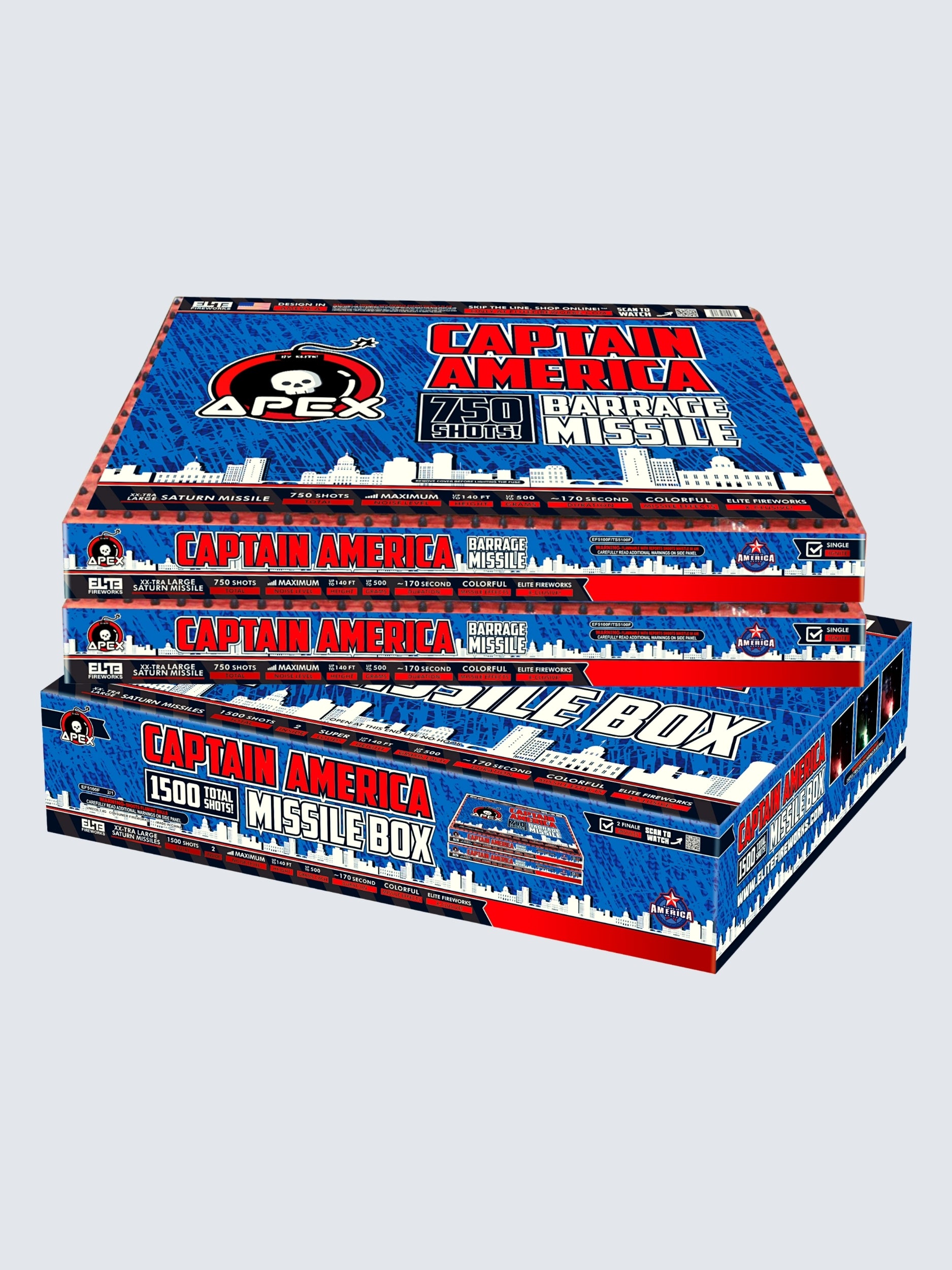 Captain America Barrage Missile™ | 750 Shot Missile at Elite