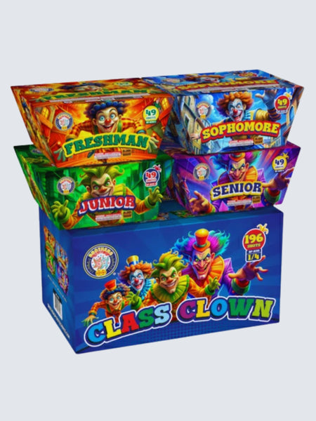 Class Clown | 196 Shot Aerial Repeater Box Kit™ at Elite Fireworks