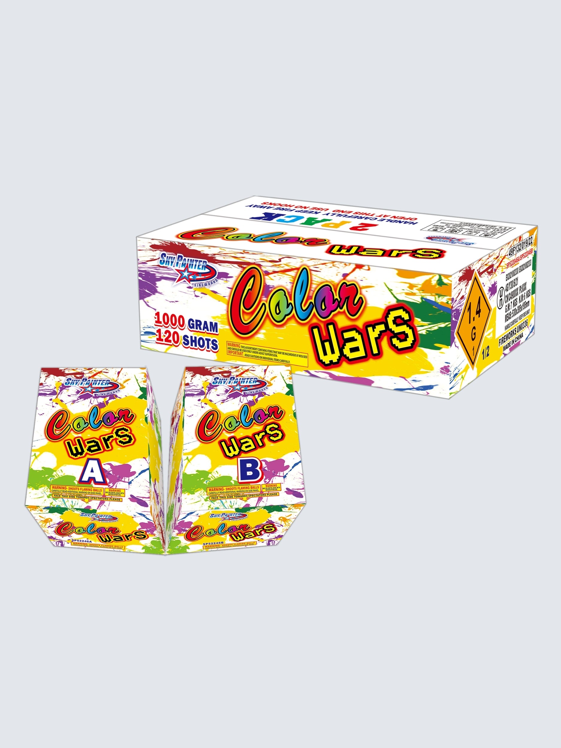 Color Wars | 120 Shot Aerial Repeater Set at Elite Fireworks