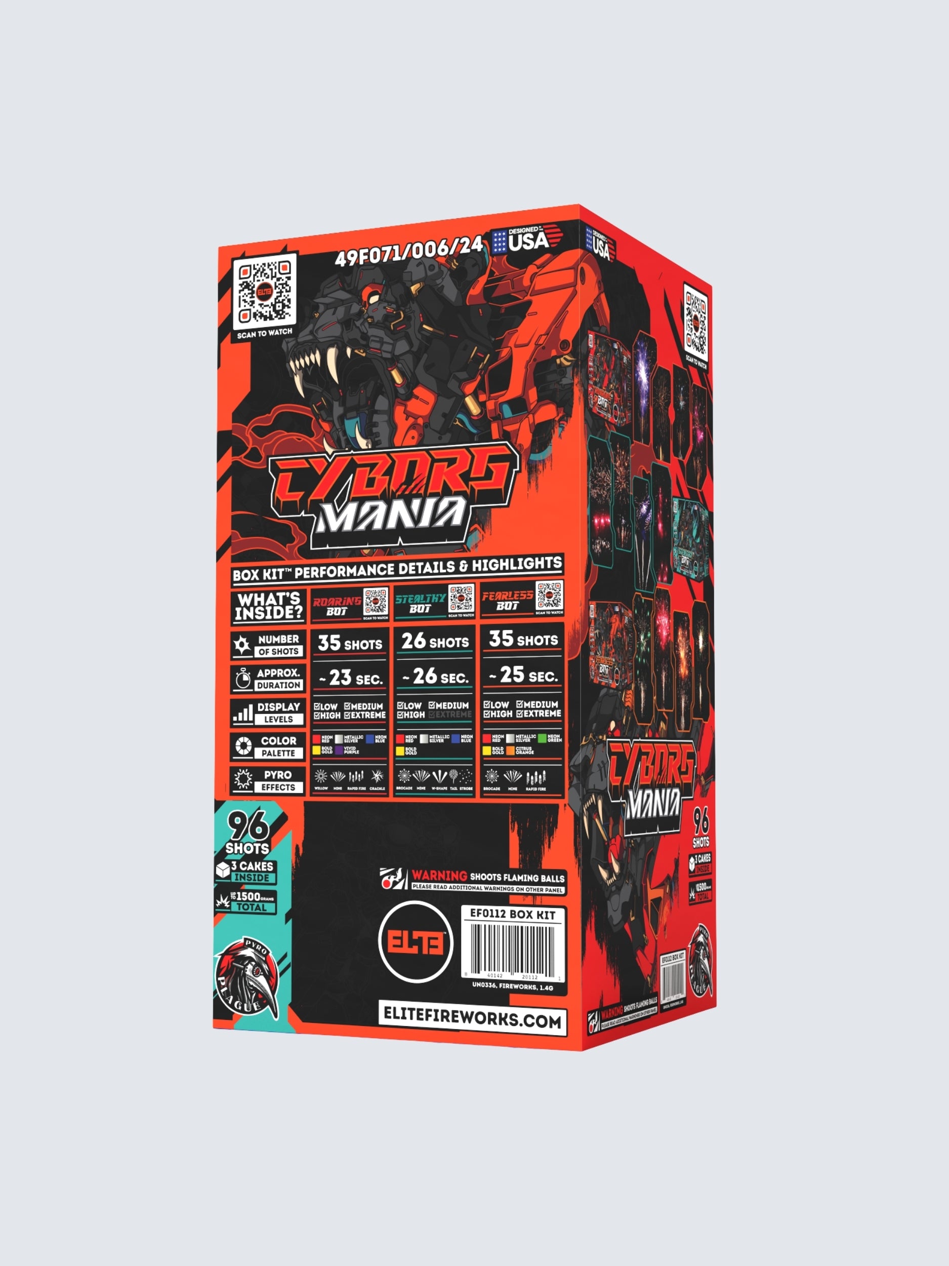 Cyborg™ Mania | 96 Shot Aerial Repeater Box Kit™