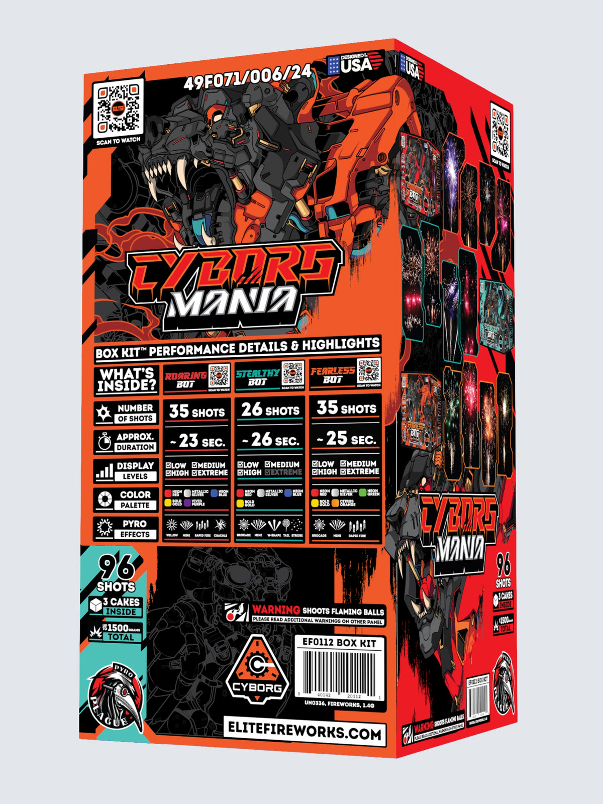 Cyborg™ Mania | 96 Shot Aerial Repeater Box Kit™