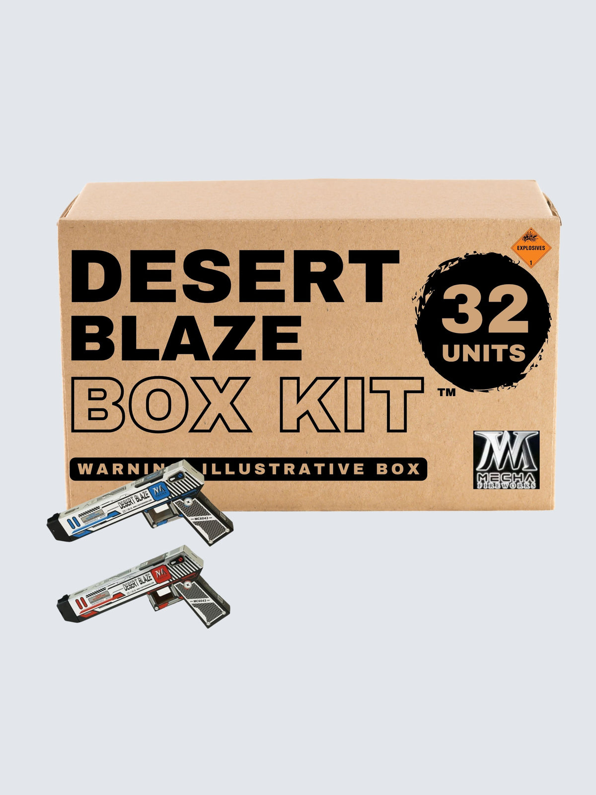 Box kit of Desert Blaze a handheld fountain novelty. Includes 32 units.